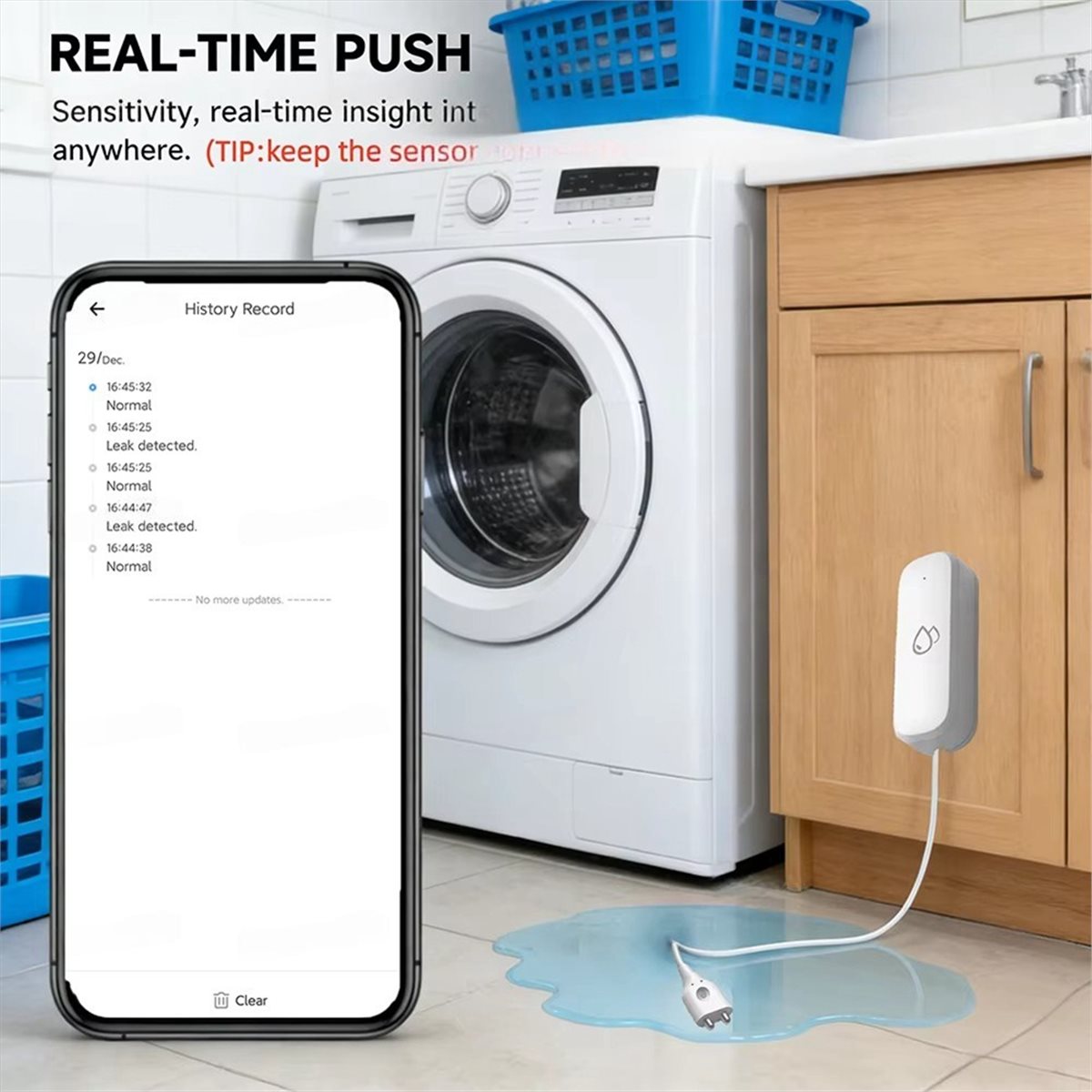 Water Alarm Sensor - Détecteur de fuite d'eau compatible ZigBee,